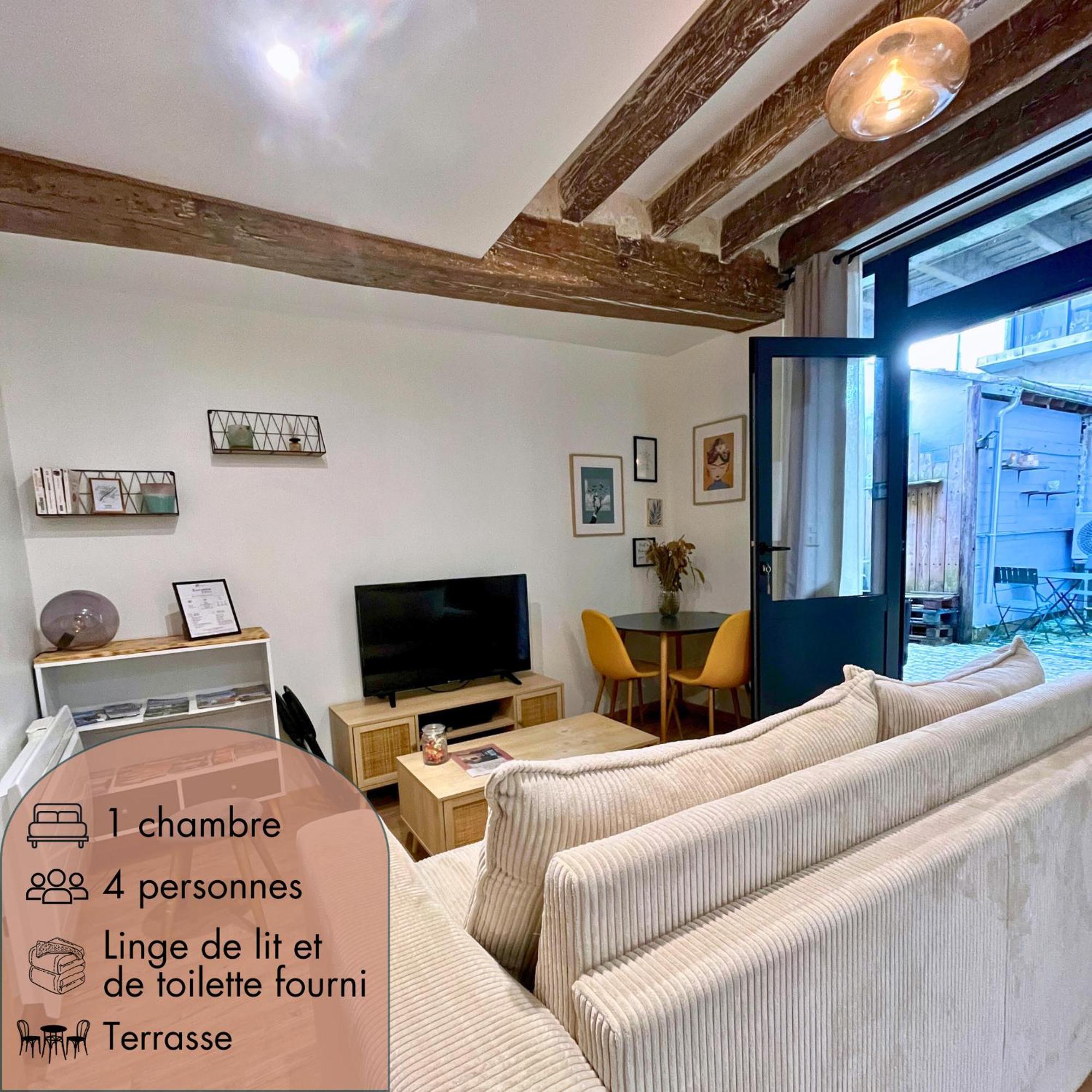 La Cour Chartraine - Cosy Appartement Avec Cour Exterieur A Блуа Экстерьер фото